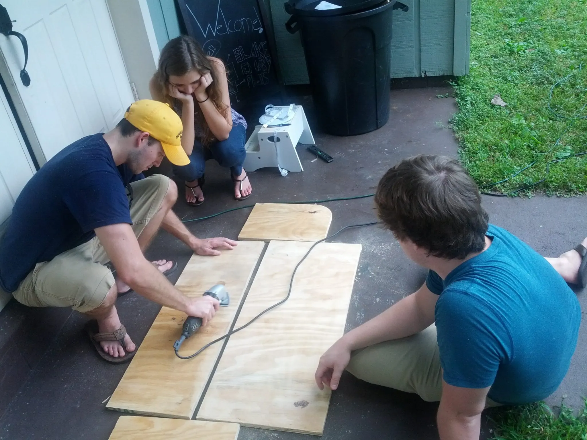 sanding wood for DIY co-sleeper