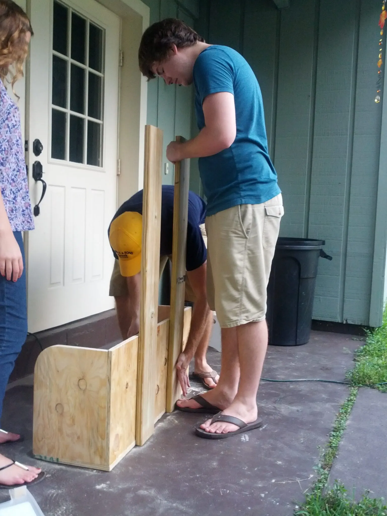 putting together DIY co-sleeper