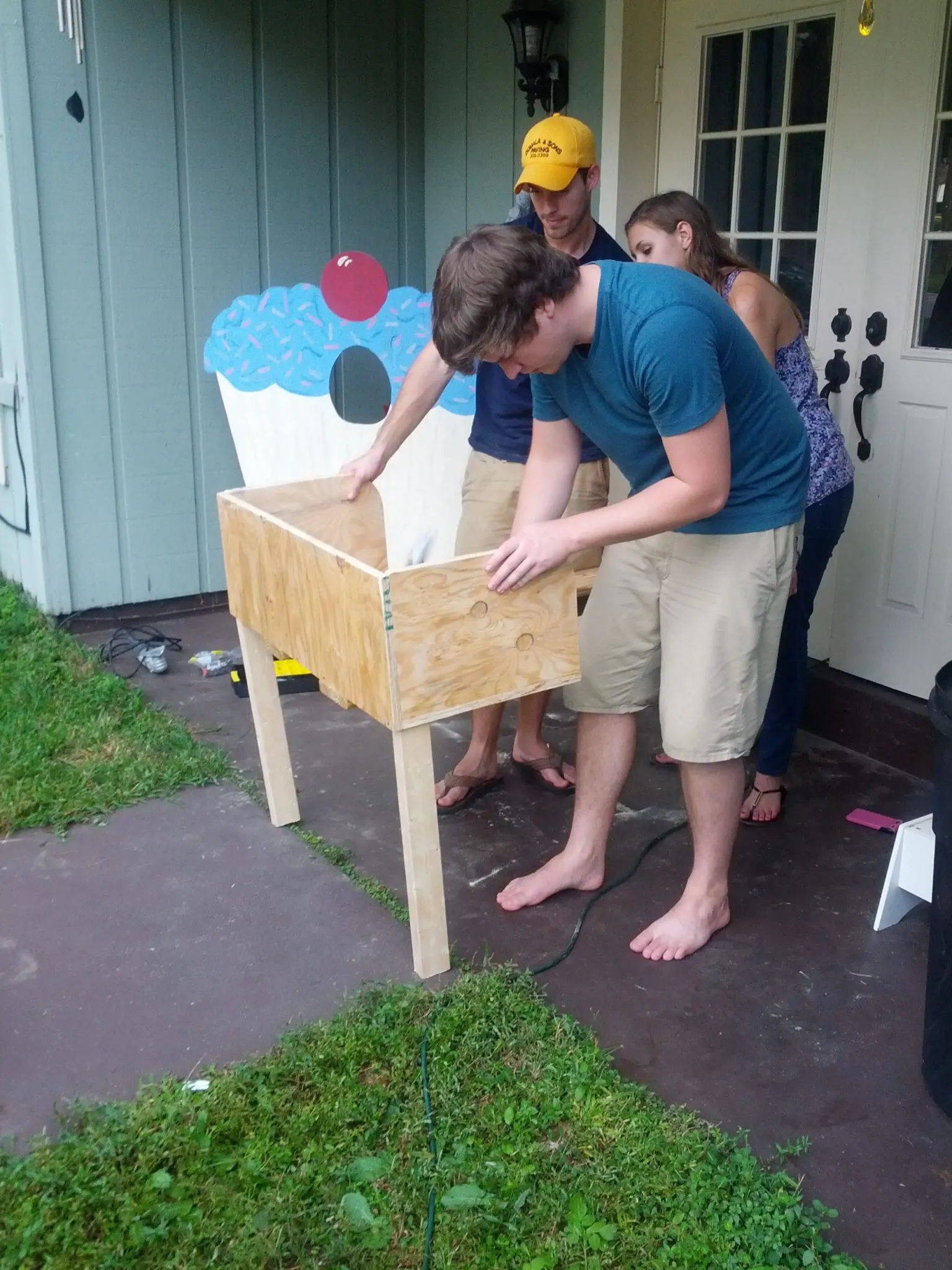 putting together DIY co-sleeper