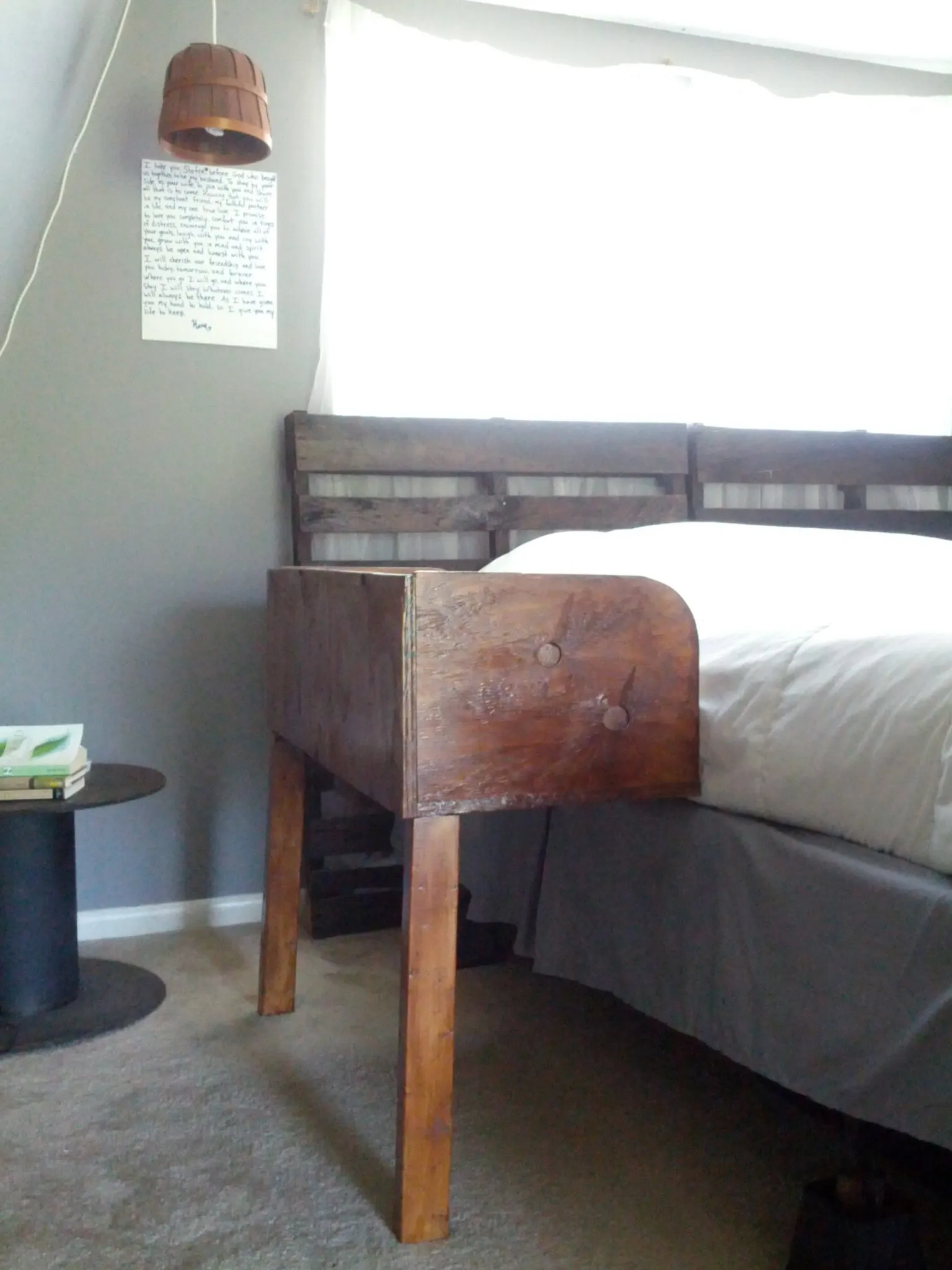 DIY wooden co-sleeper