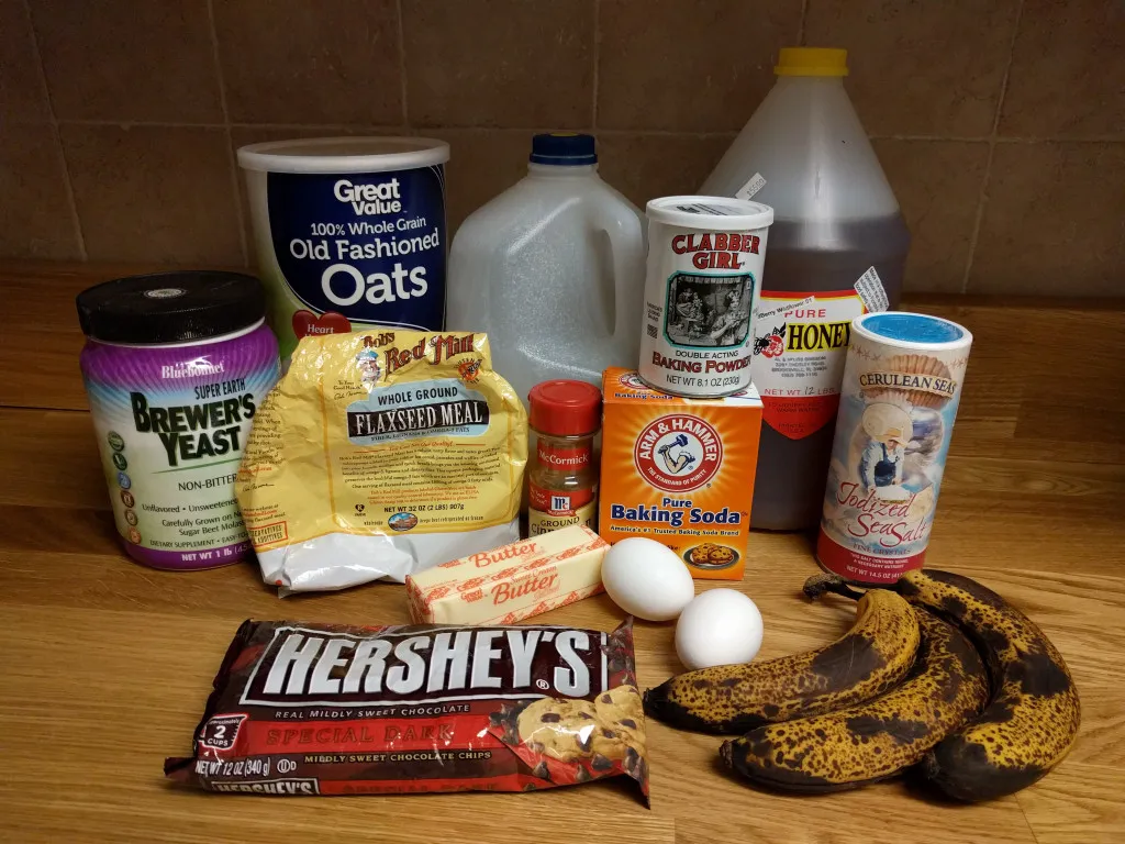 ingredients for banana bread