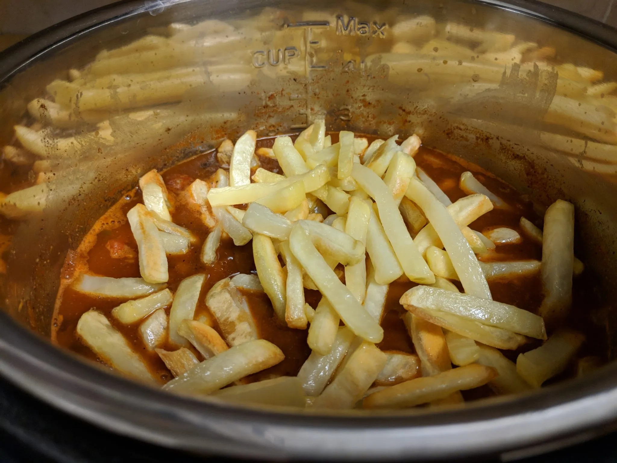 Alexia french fries in chili