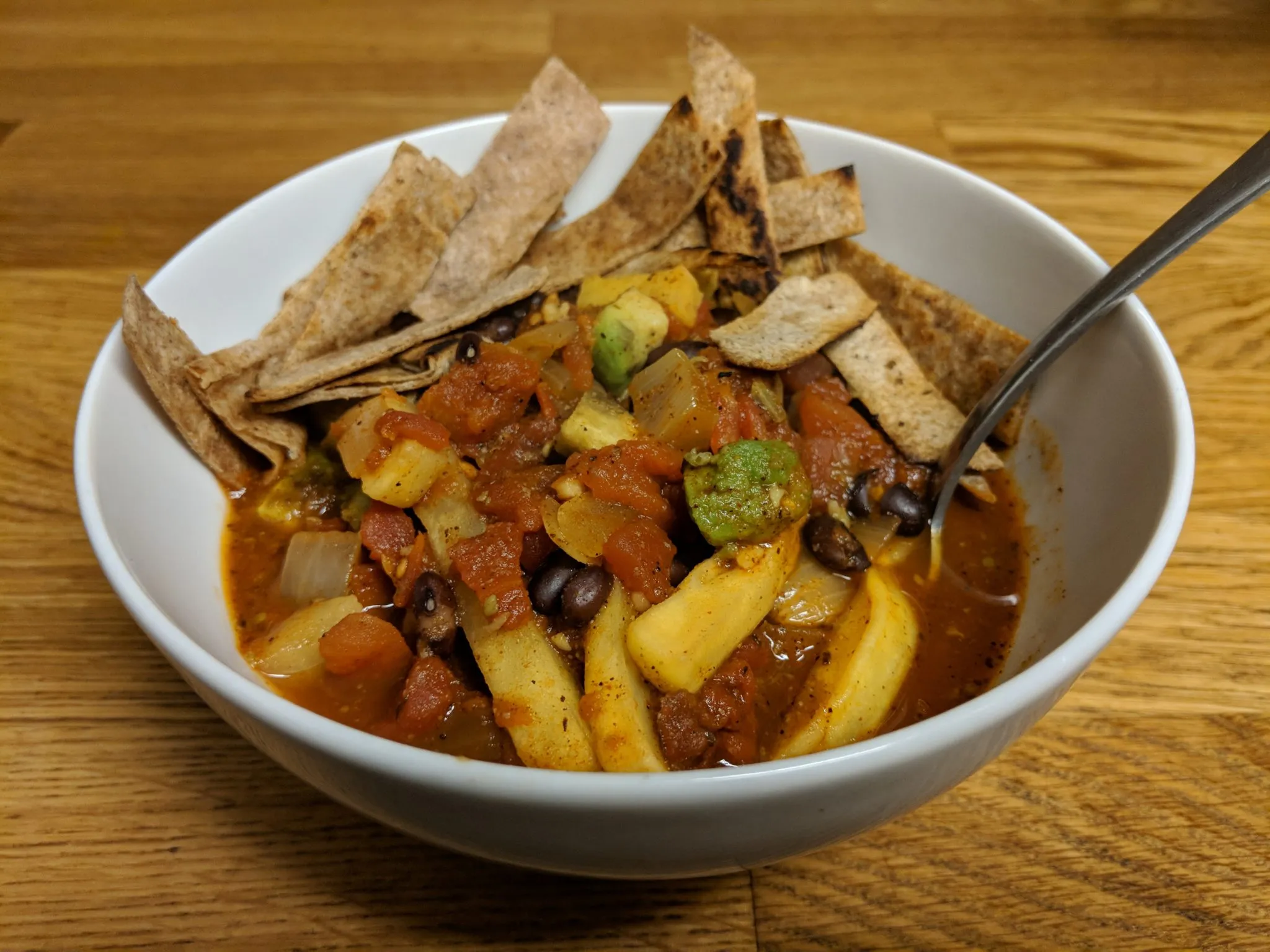 California burrito chili in bowl