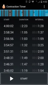 timing contractions
