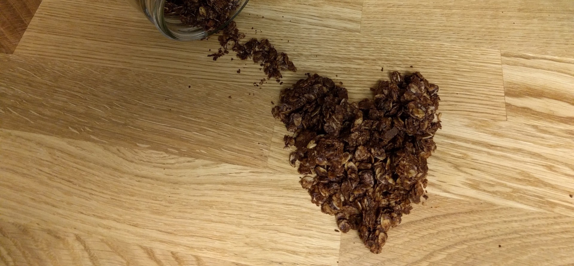 peanut butter chocolate granola heart